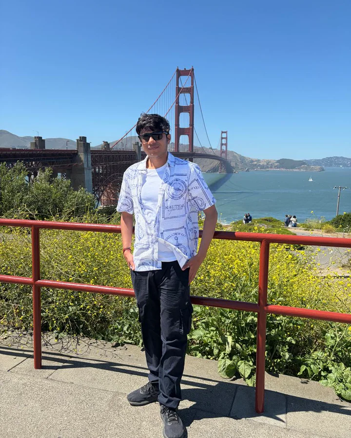 Portrait of Prachit Gupta at the Golden Gate Bridge